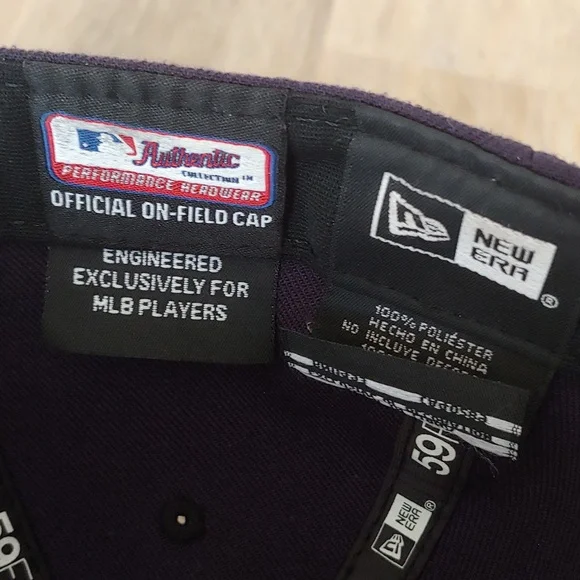 New Era 59Fifty On Field MLB Boston Red Sox Fitted Cap Hat Navy Blue Size 7 - Picture 8 of 9